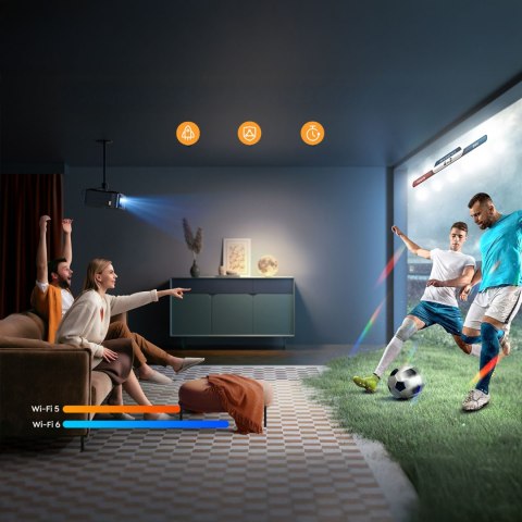 Projektor multimedialny FullHD 1080p LCD z głośnikami JBL i subwooferem WiFi BT K2s Pro - czarny Projektor multimedialny FullHD 1080p LCD z głośnikami JBL i subwooferem WiFi BT K2s Pro - czarny
