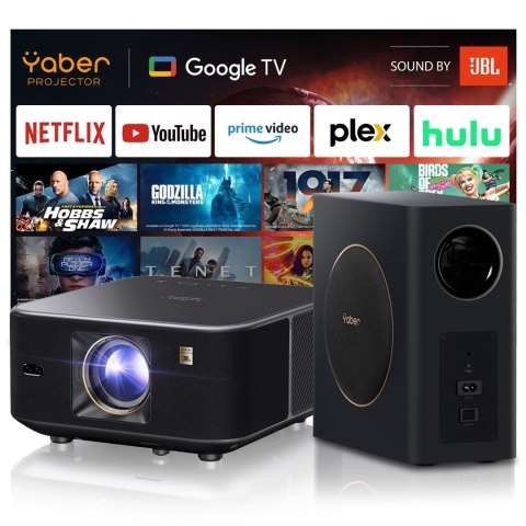 Projektor multimedialny FullHD 1080p LCD z głośnikami JBL i subwooferem WiFi BT K3 Pro - czarny Projektor multimedialny FullHD 1080p LCD z głośnikami JBL i subwooferem WiFi BT K3 Pro - czarny