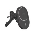 Uchwyt samochodowy do telefonu z ładowarką Qi2 MagSafe 15W - czarny