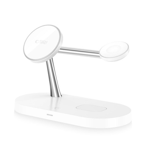 3w1Ładowarka indukcyjna na smartfon słuchawki smartwatch z MagSafe - biała 3w1Ładowarka indukcyjna na smartfon słuchawki smartwatch z MagSafe - biała