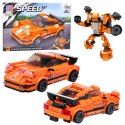 Klocki Konstrukcyjne Auto Robot 2w1 Pomarańczowy Napęd 354 el.