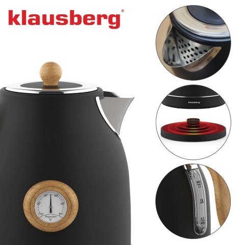 CZAJNIK ELEKTRYCZNY 1,7L Z TERMOMETREM KLAUSBERG KB-7907 RETRO CZAJNIK ELEKTRYCZNY 1,7L Z TERMOMETREM KLAUSBERG KB-7907 RETRO