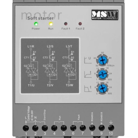 Soft starter do łagodnego rozruchu silników 3 A 1.5 kW 400 / 100-240 V Soft starter do łagodnego rozruchu silników 3 A 1.5 kW 400 / 100-240 V