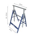 KOBYŁKA STALOWA REGULOWANA UDŹWIG MAX 200KG