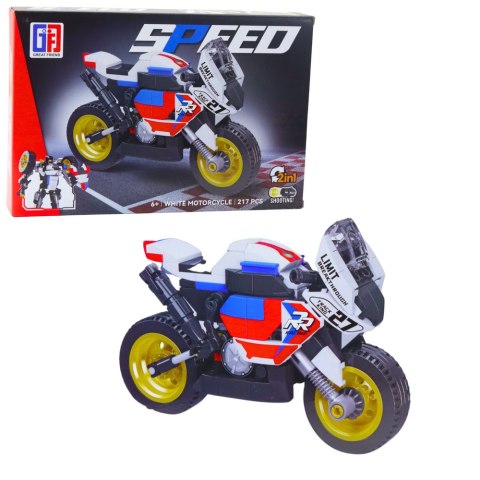 Klocki Konstrukcyjne Motor Motocykl Robot 2w1 217-222 el. Mix Klocki Konstrukcyjne Motor Motocykl Robot 2w1 217-222 el. Mix