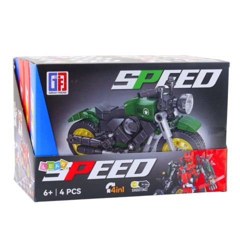 Klocki Konstrukcyjne Motor Motocykl Robot 2w1 217-222 el. Mix Klocki Konstrukcyjne Motor Motocykl Robot 2w1 217-222 el. Mix