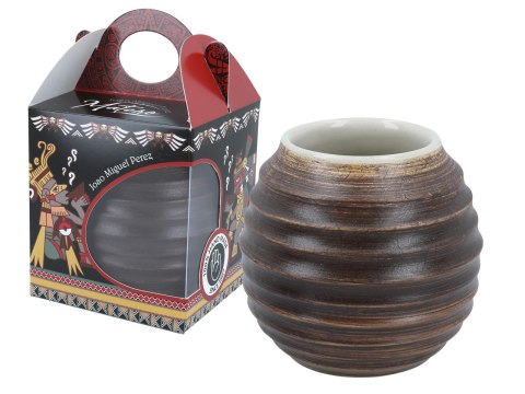 Naczynie Ceramiczne do Yerby - brązowa opona Naczynie Ceramiczne do Yerby - brązowa opona