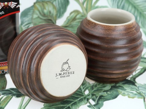 Naczynie Ceramiczne do Yerby - brązowa opona Naczynie Ceramiczne do Yerby - brązowa opona