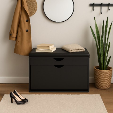 Szafka na buty do przedpokoju HEDOR BLACK Szafka na buty do przedpokoju HEDOR BLACK