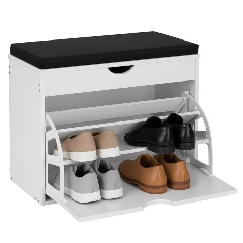 Szafka na buty z siedziskiem do przedpokoju HEDOR WHITE Szafka na buty z siedziskiem do przedpokoju HEDOR WHITE