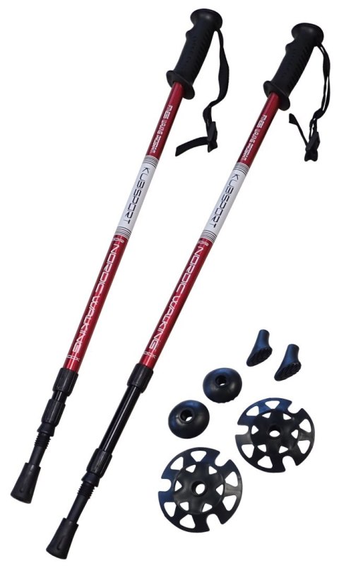 Kije Trekkingowe do Nordic Walking Składane Regulowane KUBISPORT 65-135 cm