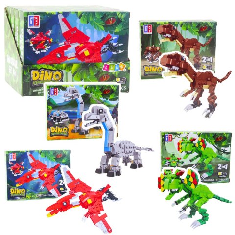 Klocki Konstrukcyjne Zestaw Dinozaur Robot 2w1 145-161 el. Mix