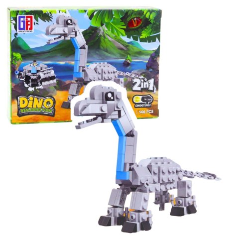 Klocki Konstrukcyjne Zestaw Dinozaur Robot 2w1 145-161 el. Mix Klocki Konstrukcyjne Zestaw Dinozaur Robot 2w1 145-161 el. Mix