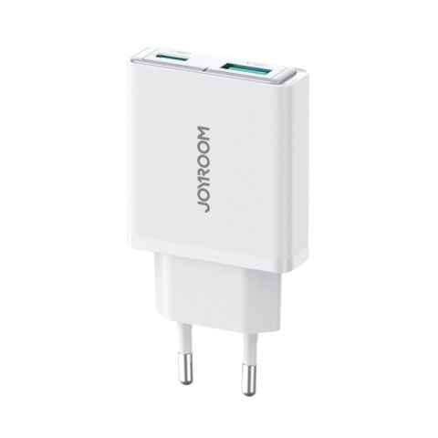 Mała i supercienka ładowarka sieciowa 20W USB-A USB-C - biała