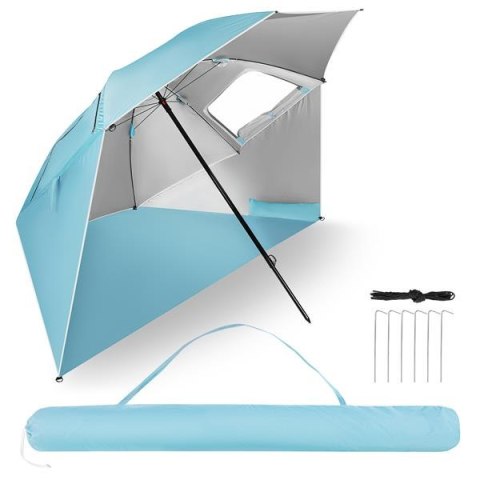 NC17114 PARASOL/PARAWAN PLAŻOWY 2W1 XXL 240 CM NIEBIESKI NILS NC17114 PARASOL/PARAWAN PLAŻOWY 2W1 XXL 240 CM NIEBIESKI NILS
