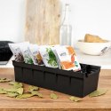 Organizer pojemnik kuchenny na torebki z przyprawami czarny 30x13x8 cm
