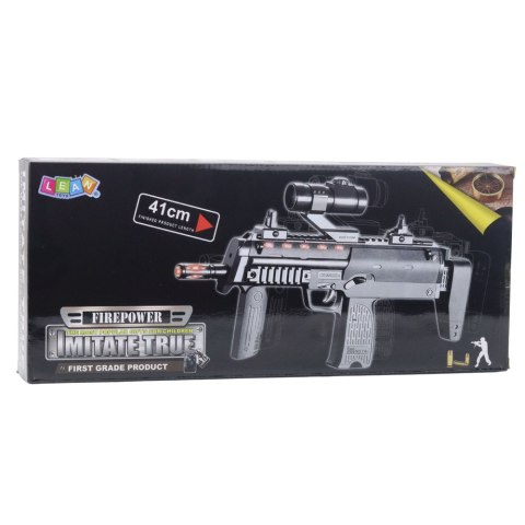 Karabin Zabawkowy Broń Światła Dźwięki Celownik Czarny 41cm Karabin Zabawkowy Broń Światła Dźwięki Celownik Czarny 41cm