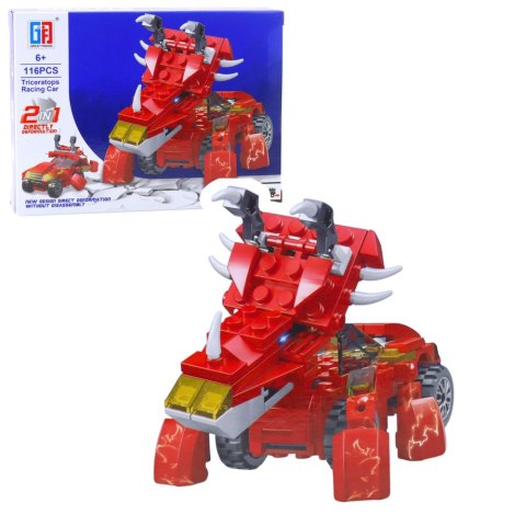 Klocki Konstrukcyjne Dinozaur Auto 2w1 105-132 el. Mix Klocki Konstrukcyjne Dinozaur Auto 2w1 105-132 el. Mix