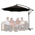 Parasol Ogrodowy Boczny Z Regulacją Pochyłu Pokrowiec 350 x 250cm Antracyt