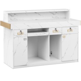 Recepcja lada recepcyjna do salonu biura hotelu z oświetleniem LED - marmur