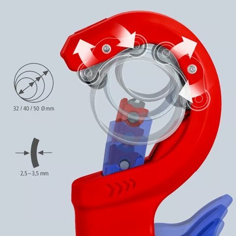 OBCINAK DO RUR GRUBOŚCIENNYCH Z TWORZYW SZTUCZ. 32,40,50MM