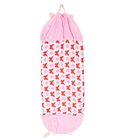 Śpiwór do spania dla dzieci turystyczny poduszka 2w1 135x50cm różowy Śpiwór do spania dla dzieci turystyczny poduszka 2w1 135x50cm różowy