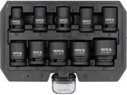 ZESTAW NASADEK UDAROWYCH KRÓTKICH 1/2'' 10 SZT. 10-27 MM