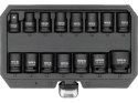 ZESTAW NASADEK UDAROWYCH KRÓTKICH 1/2'' 15 SZT. 10-27 MM