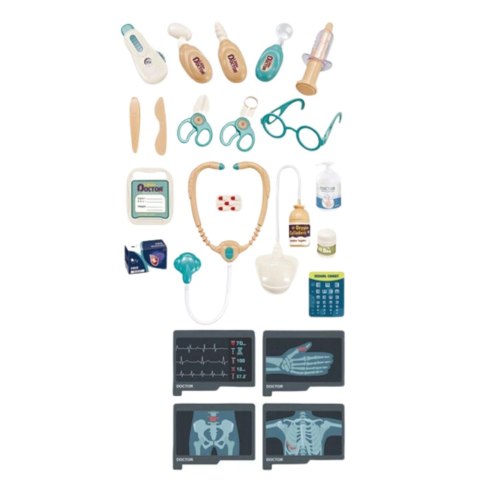 Zestaw Doktora Akcesoria Medyczne RTG EKG Światła Dźwięki 26 el. Zestaw Doktora Akcesoria Medyczne RTG EKG Światła Dźwięki 26 el.