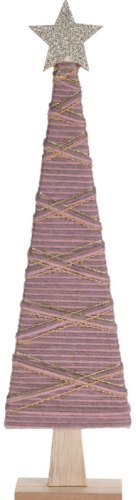 Choinka drewniana z brokatową gwiazdą 30 cm ciemny róż Choinka drewniana z brokatową gwiazdą 30 cm ciemny róż