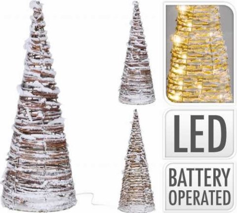 Choinka rattanowa 10 LED dekoracyjna 40 cm Choinka rattanowa 10 LED dekoracyjna 40 cm