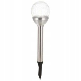 Lampa solarna LED ogrodowa lampka KULA szklana 8cm