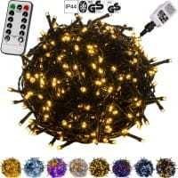 Lampki choinkowe 50 LED ciepłe białe IP44 Programator Pilot