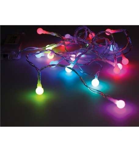 Lampki ogrodowe 20LED kulki kolorowe LED na baterie Lampki ogrodowe 20LED kulki kolorowe LED na baterie
