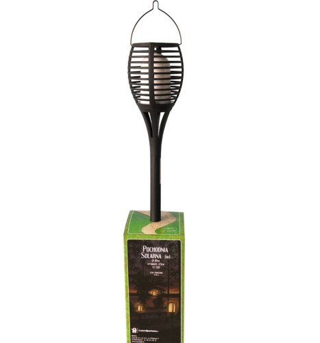 Pochodnia solana ogrodowa płomyk lampa ogrodowa 10x10x65cm 3w1 12LED Pochodnia solana ogrodowa płomyk lampa ogrodowa 10x10x65cm 3w1 12LED
