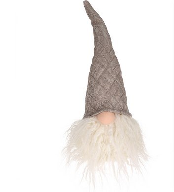 Skrzat krasnal LED figurka świąteczna szary 30 cm Skrzat krasnal LED figurka świąteczna szary 30 cm