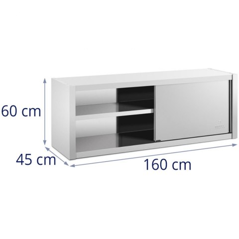 Szafa ścienna gastronomiczna z drzwiami przesuwanymi STAL 160 x 45 x 60 cm Szafa ścienna gastronomiczna z drzwiami przesuwanymi STAL 160 x 45 x 60 cm