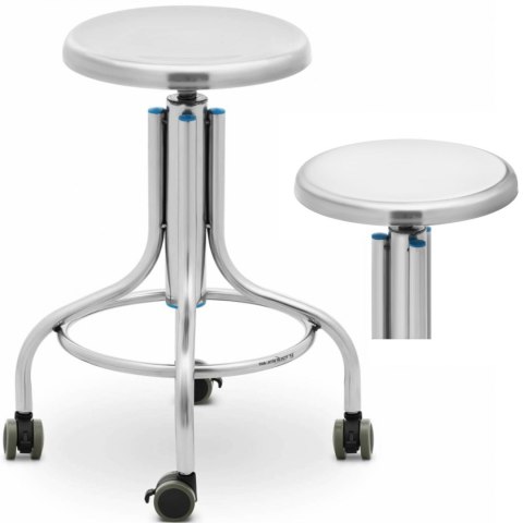 Taboret stołek laboratoryjny warsztatowy ze stali nierdzewnej 45-60 cm do 100 kg Taboret stołek laboratoryjny warsztatowy ze stali nierdzewnej 45-60 cm do 100 kg