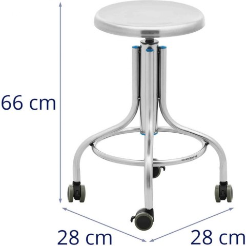 Taboret stołek laboratoryjny warsztatowy ze stali nierdzewnej 45-60 cm do 100 kg Taboret stołek laboratoryjny warsztatowy ze stali nierdzewnej 45-60 cm do 100 kg