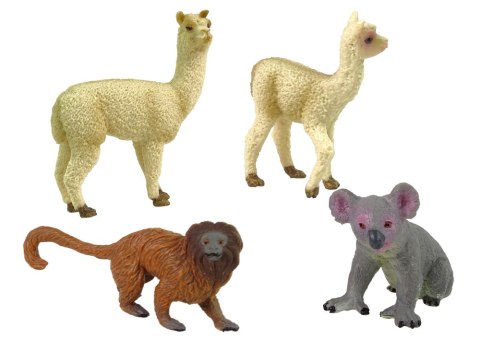 Zestaw Figurek Afryka Dzikie Zwierzęta Koala Goryl Lama Żyrafa Zestaw Figurek Afryka Dzikie Zwierzęta Koala Goryl Lama Żyrafa