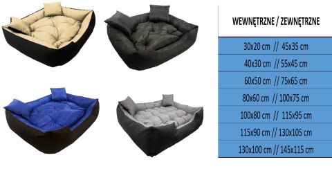 Duże Legowisko Kojec Łóżko Dla Psa Kota 130x105 cm Beżowe Duże Legowisko Kojec Łóżko Dla Psa Kota 130x105 cm Beżowe