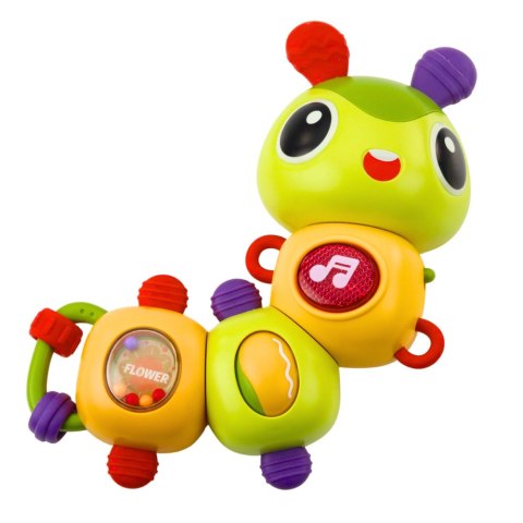 Interaktywna Gąsienica Sensoryczna Muzyczna Grzechotka Gryzak Obrotowa 360° Interaktywna Gąsienica Sensoryczna Muzyczna Grzechotka Gryzak Obrotowa 360°