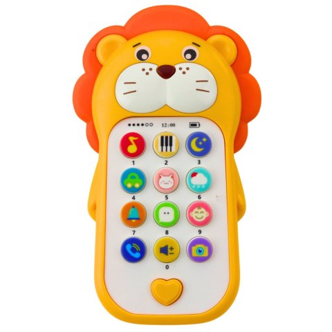 Interaktywny Telefon Edukacyjny Dla Malucha Dźwięki Melodie Lew Żółty Interaktywny Telefon Edukacyjny Dla Malucha Dźwięki Melodie Lew Żółty
