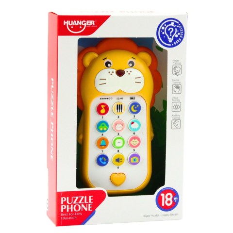 Interaktywny Telefon Edukacyjny Dla Malucha Dźwięki Melodie Lew Żółty Interaktywny Telefon Edukacyjny Dla Malucha Dźwięki Melodie Lew Żółty