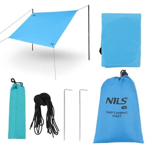 NC17111 TARP PŁACHTA BIWAKOWA KEMPINGOWA 230X140 CM NIEBIESKI NILS CAMP NC17111 TARP PŁACHTA BIWAKOWA KEMPINGOWA 230X140 CM NIEBIESKI NILS CAMP