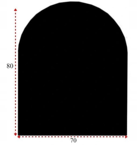 Podstawa szklana hartowana - szyba pod Piec lub Kominek 80x70 cm CZARNA Podstawa szklana hartowana - szyba pod Piec lub Kominek 80x70 cm CZARNA