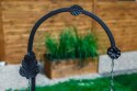 GRILL OGRODOWY na wysięgniku ŻURAW ruszt nierdzewny + palenisko + trójnóg