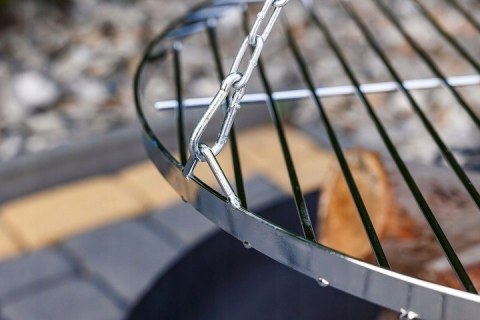 GRILL OGRODOWY na wysięgniku ŻURAW ruszt nierdzewny + palenisko + trójnóg GRILL OGRODOWY na wysięgniku ŻURAW ruszt nierdzewny + palenisko + trójnóg