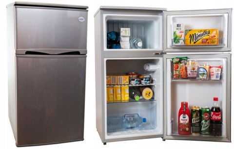 Mała lodówka z zamrażalnikiem 89L 85cm INOX Mała lodówka z zamrażalnikiem 89L 85cm INOX