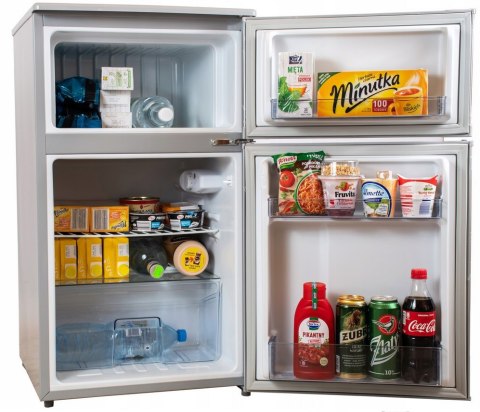 Mała lodówka z zamrażalnikiem 89L 85cm INOX Mała lodówka z zamrażalnikiem 89L 85cm INOX